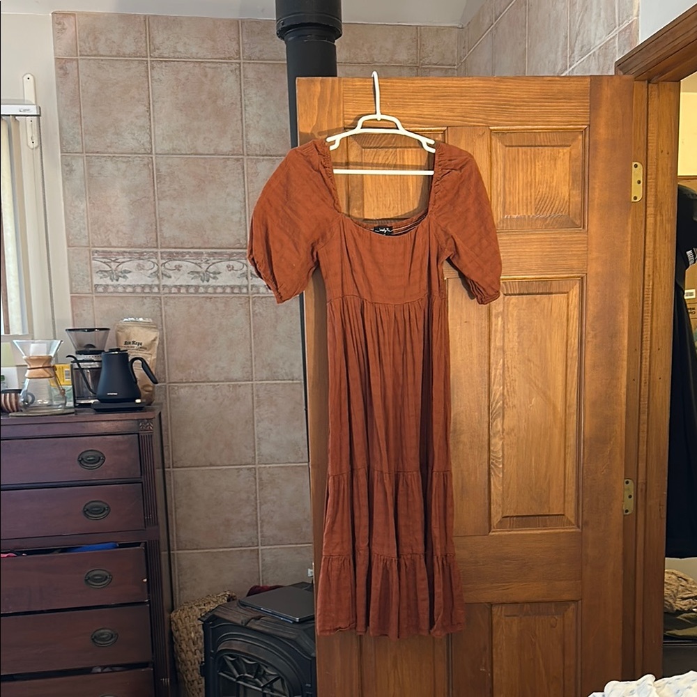 Elegant Rust Dress